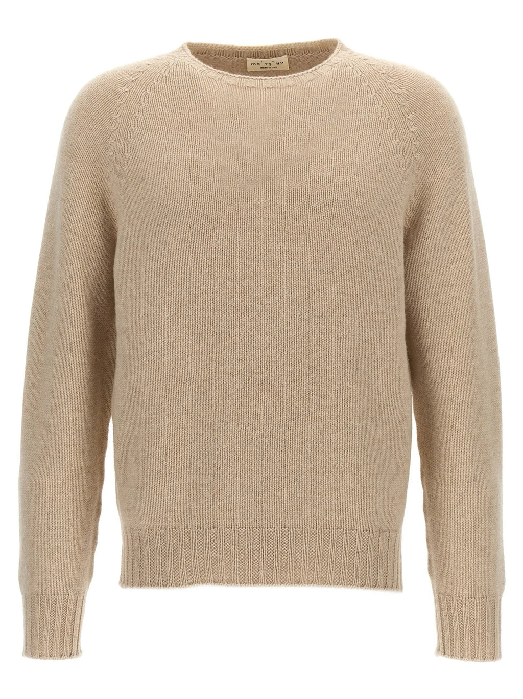 MA'RY'YA Beige Wool Cardigan