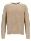 MA'RY'YA Beige Wool Cardigan