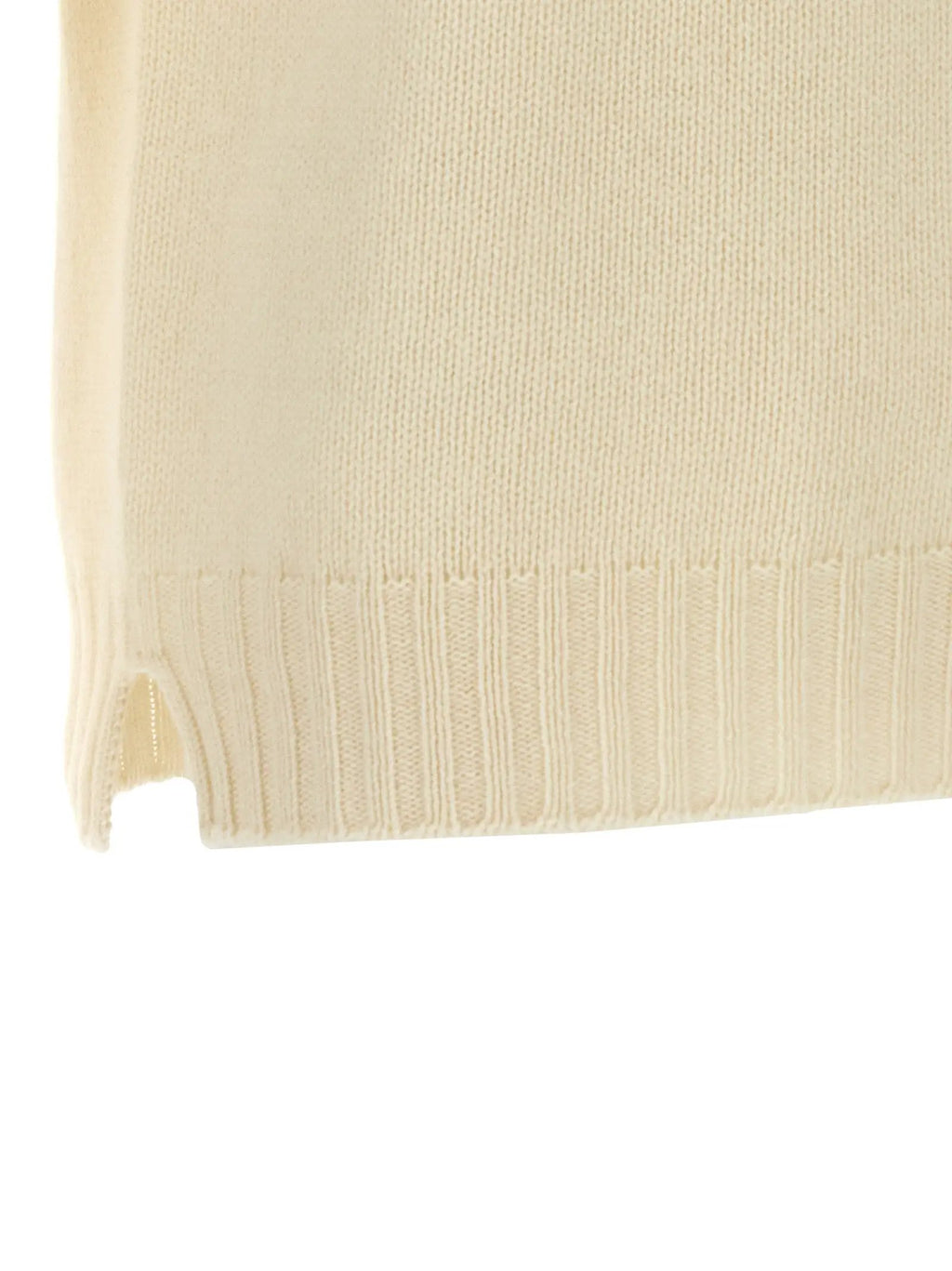 MA'RY'YA White Wool Cardigan