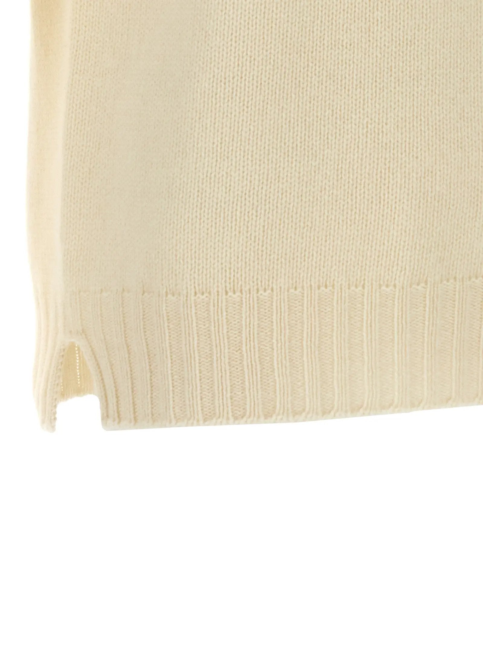 MA'RY'YA White Wool Cardigan