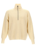 MA'RY'YA White Merino Wool Cardigan