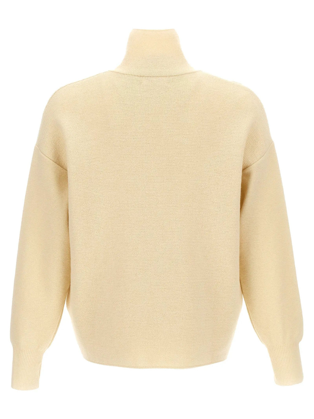 MA'RY'YA White Merino Wool Cardigan