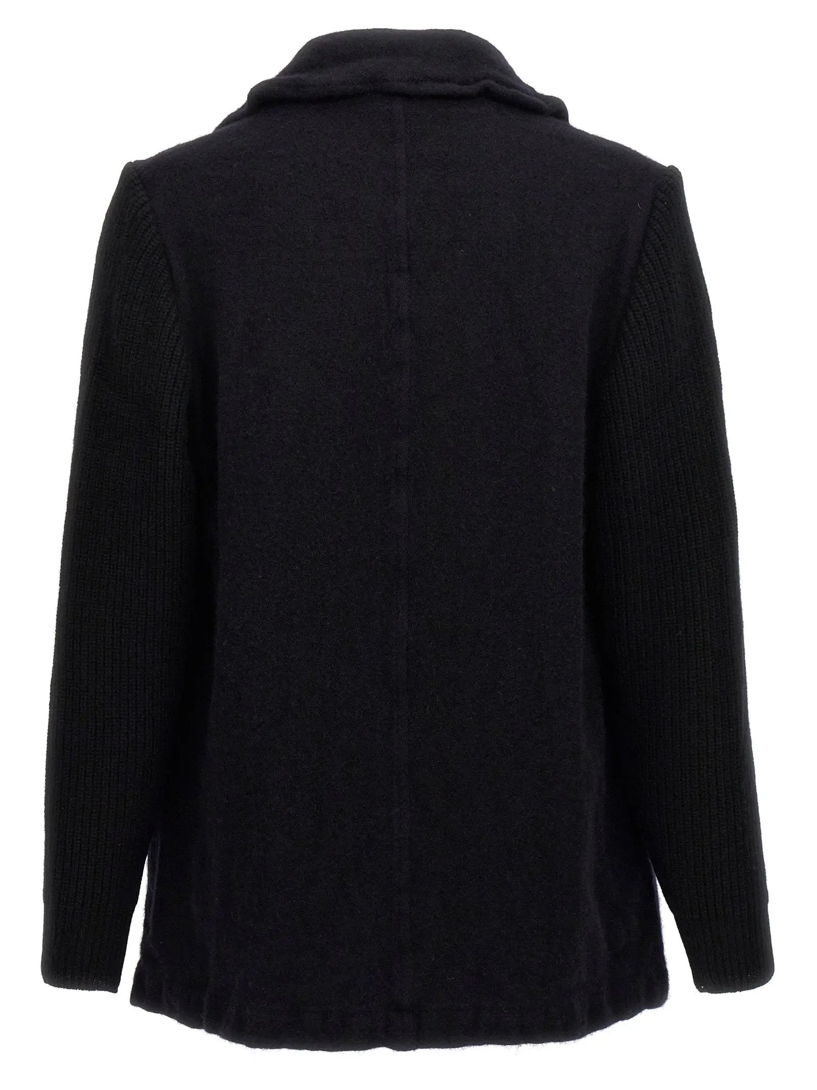 Comme Des Garçons Blue Wool Coat