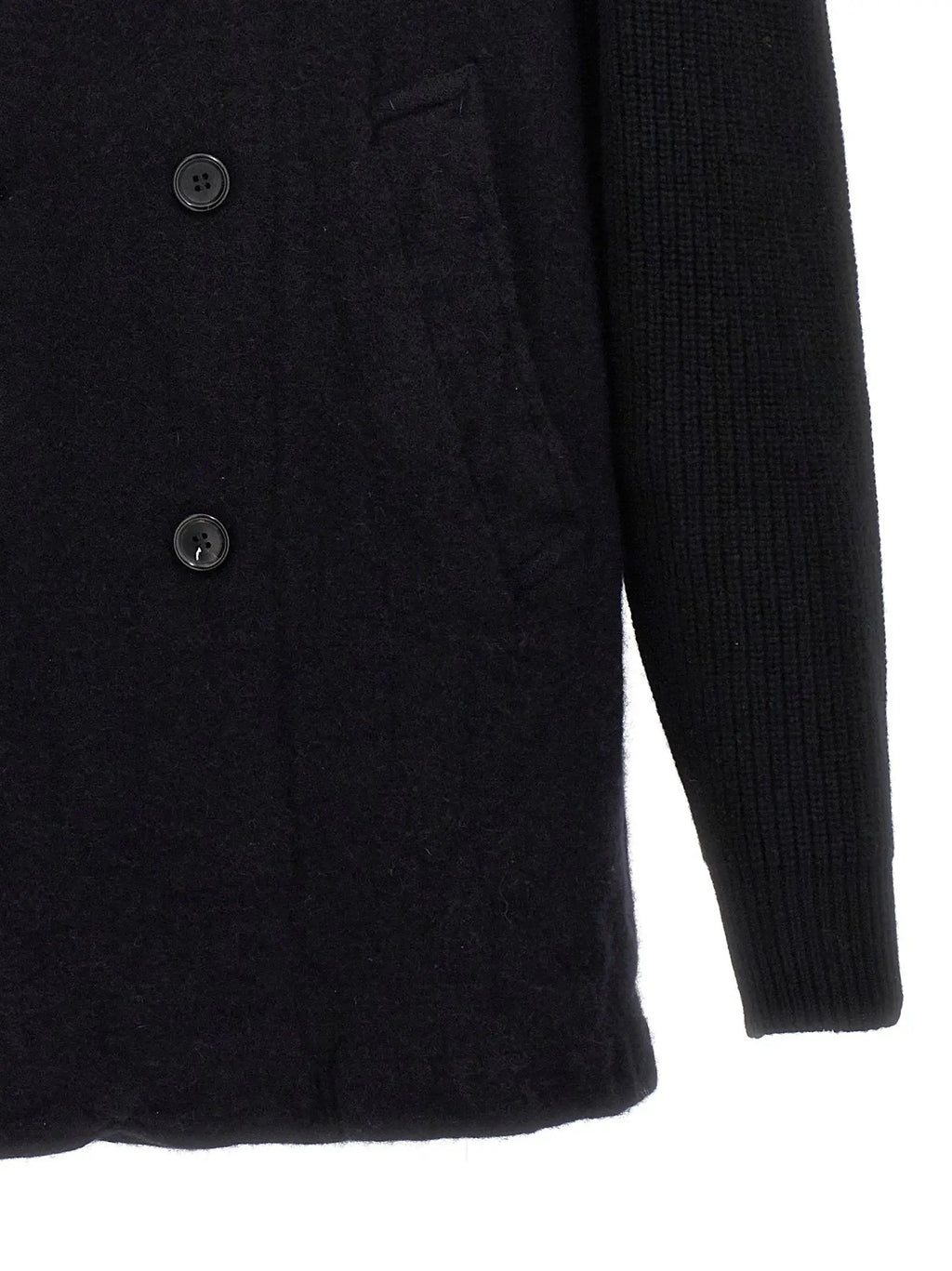 Comme Des Garçons Blue Wool Coat