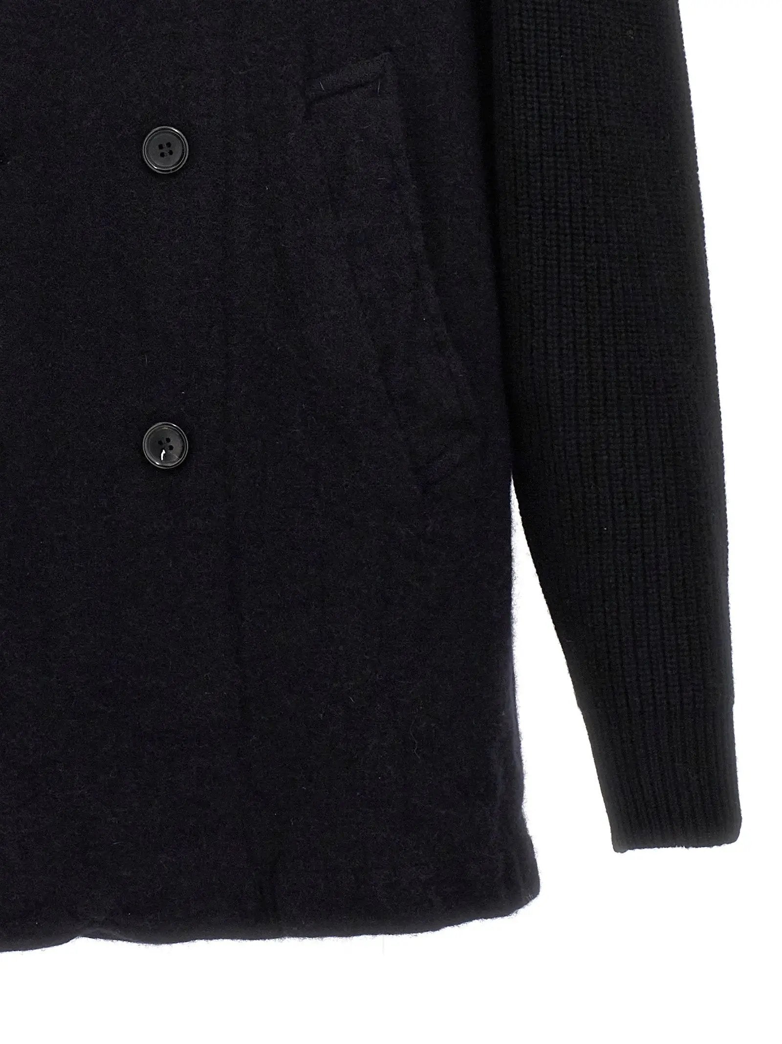 Comme Des Garçons Blue Wool Coat