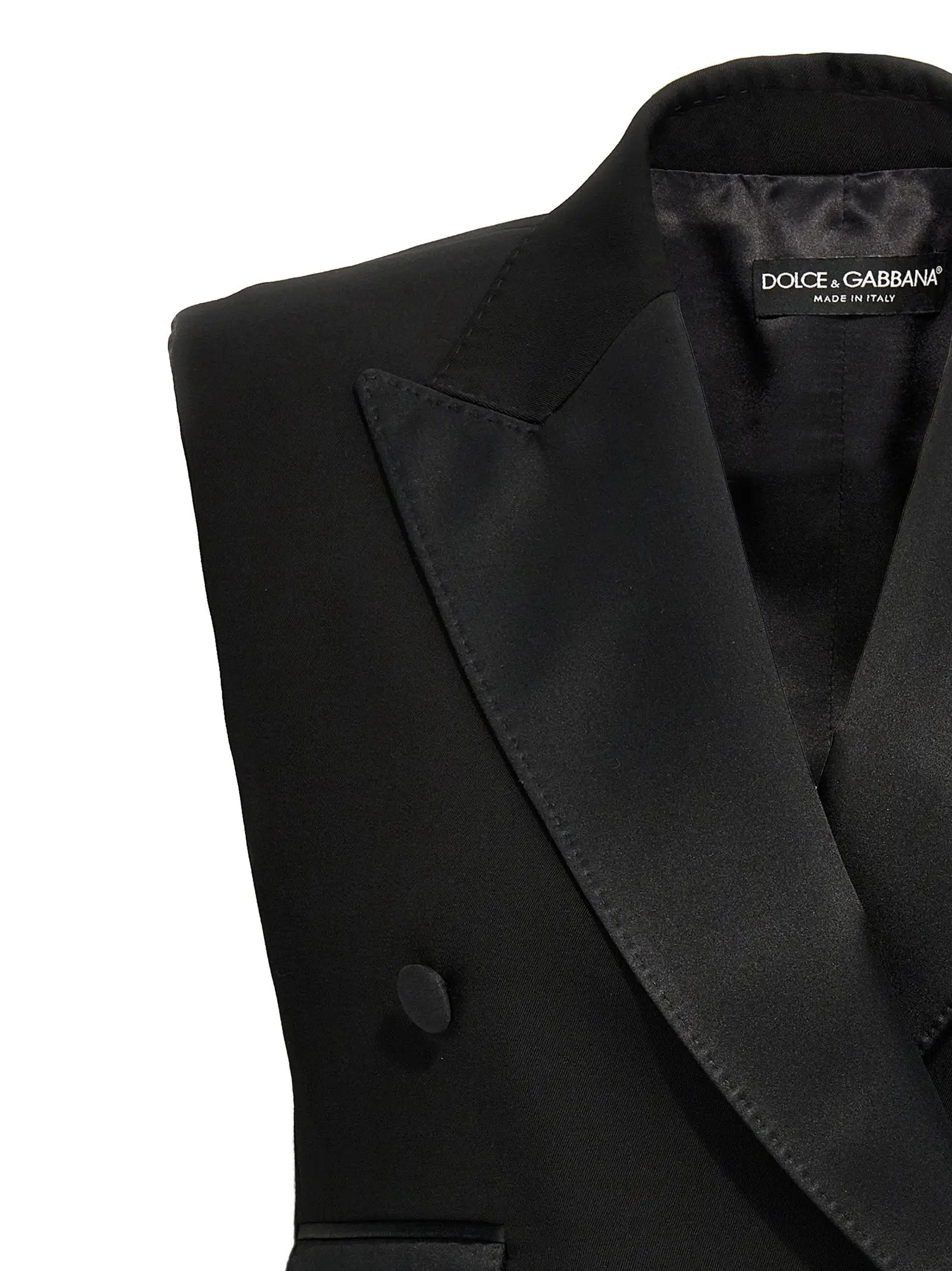 Dolce & Gabbana Black Silk Sleeveless Jacket