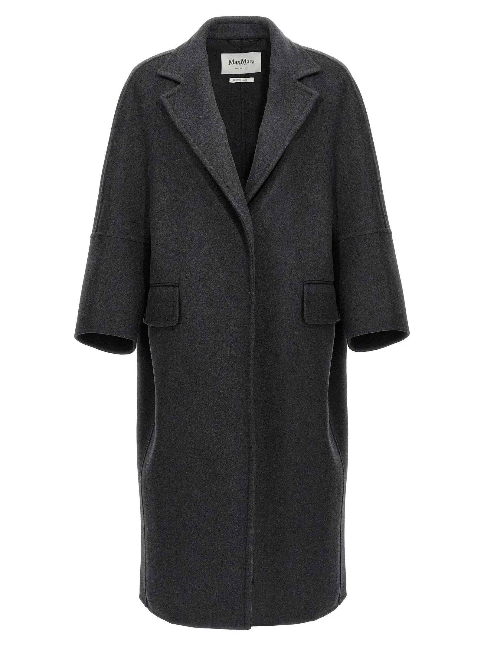 Max Mara Gray Virgin Wool Coat
