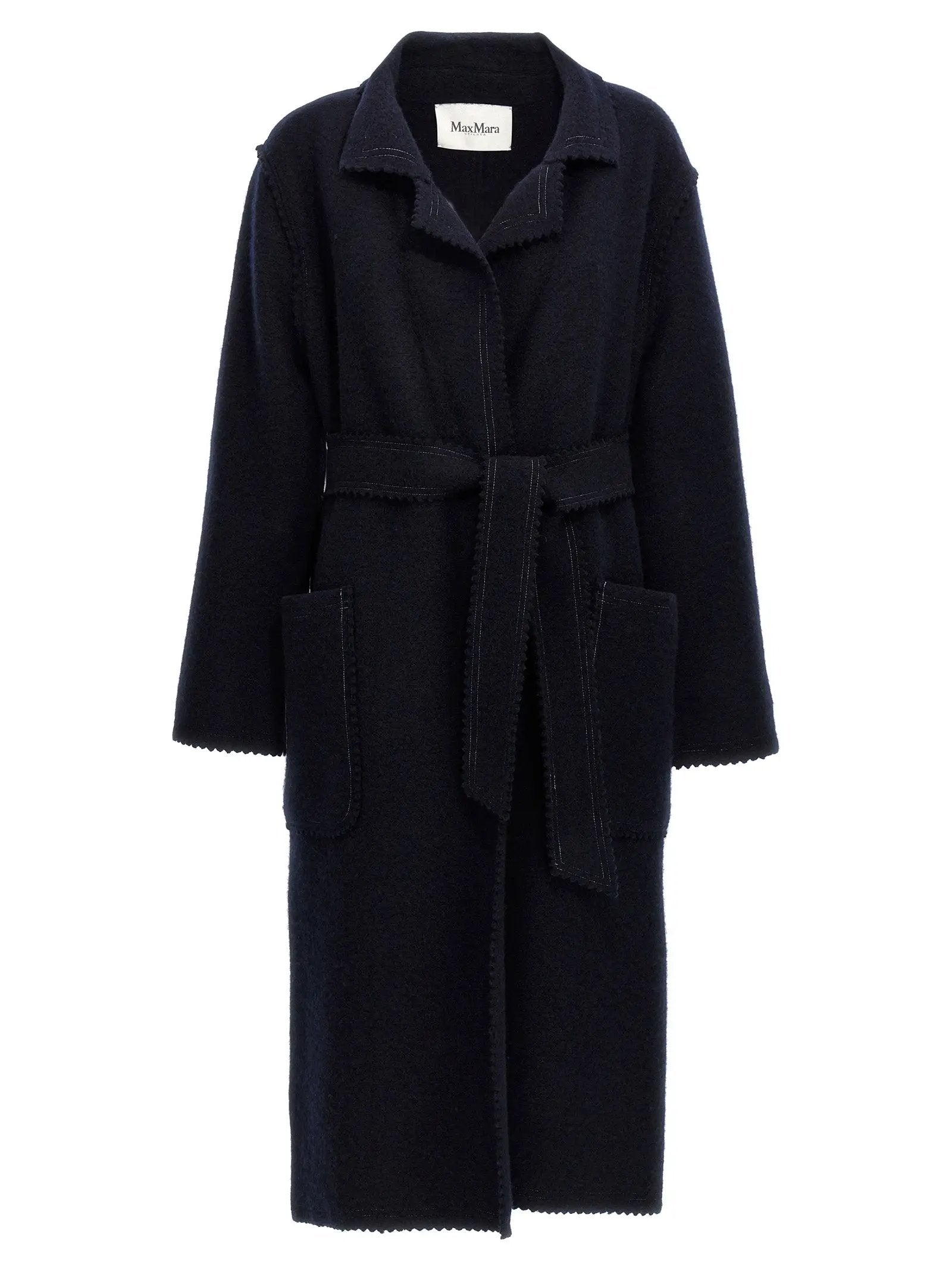 Max Mara Blue Wool Coat