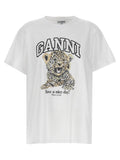 T-shirt Ganni en coton blanc