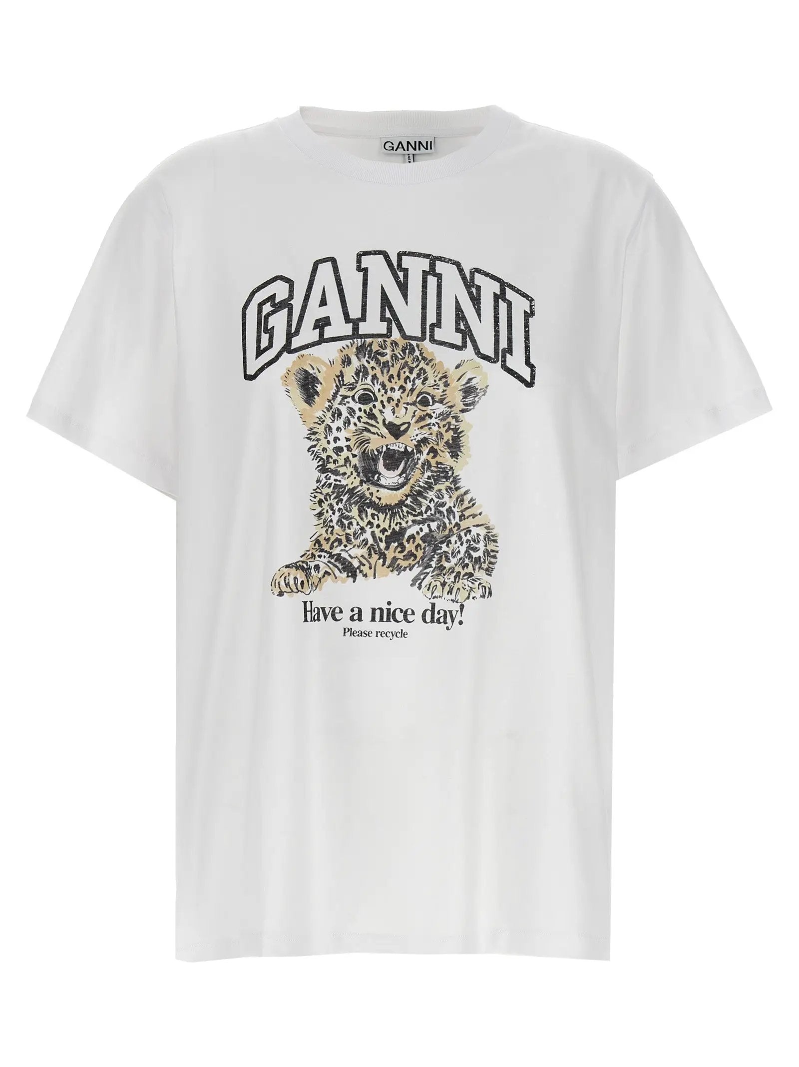 T-shirt Ganni en coton blanc