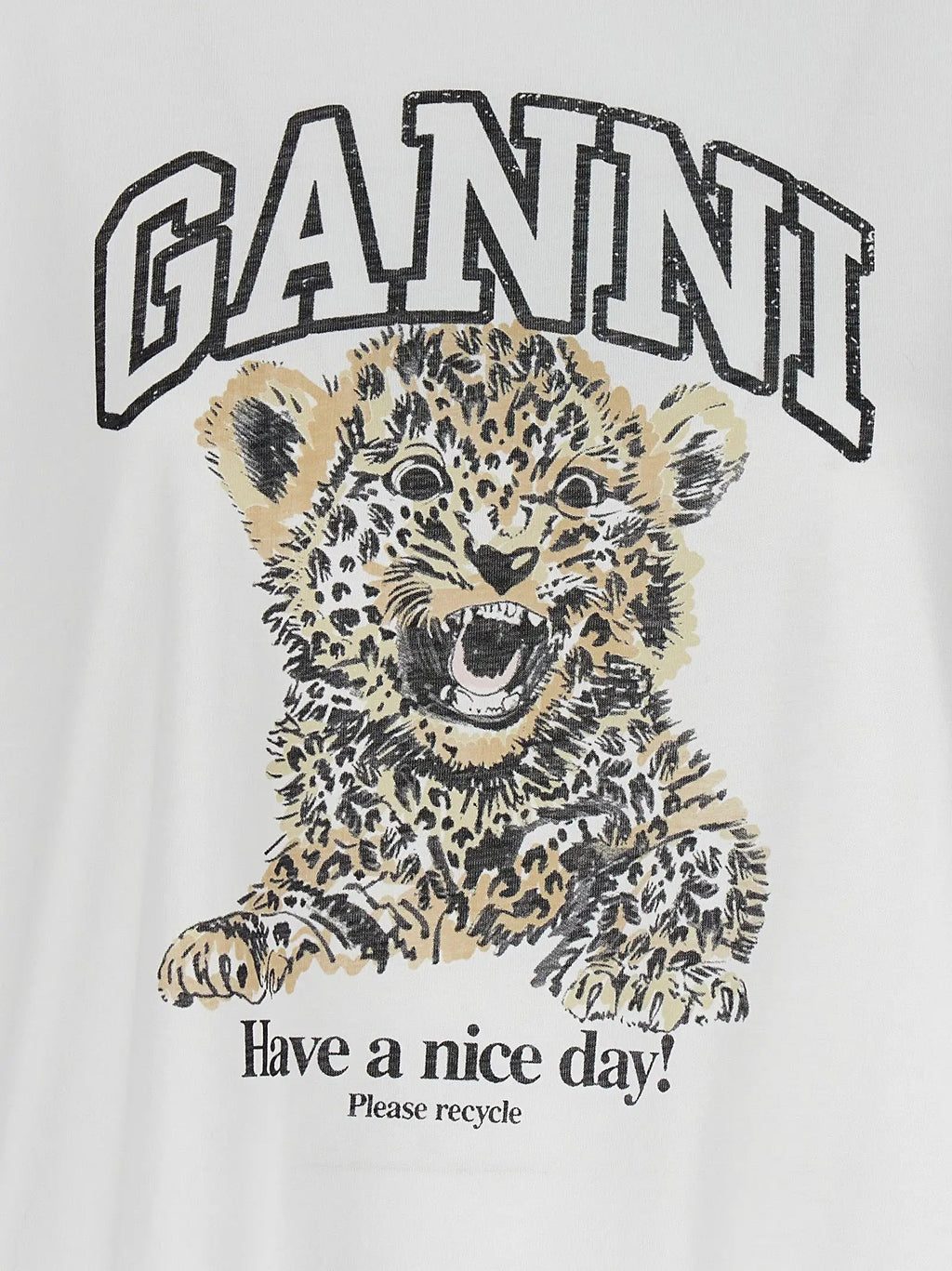 T-shirt Ganni en coton blanc