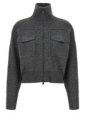 Brunello Cucinelli Gray Cashmere Cardigan
