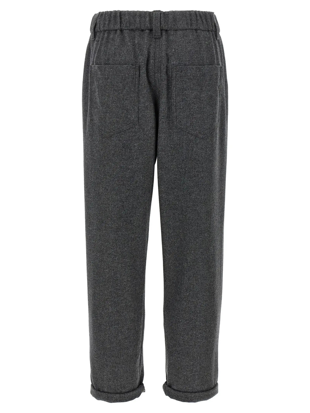 Brunello Cucinelli Gray Virgin Wool Casual Pants
