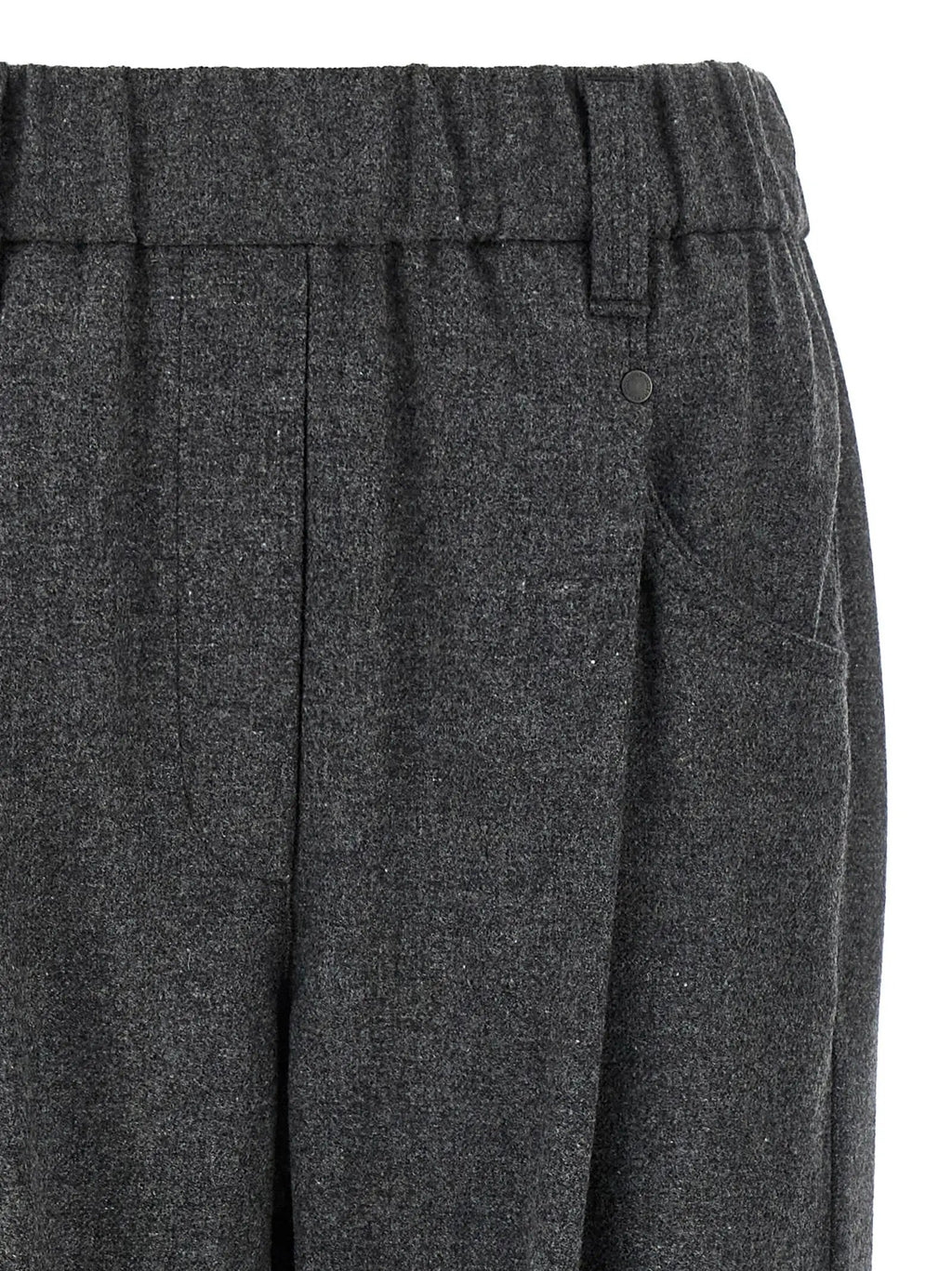 Brunello Cucinelli Gray Virgin Wool Casual Pants