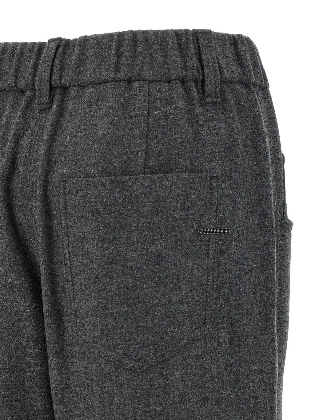 Brunello Cucinelli Gray Virgin Wool Casual Pants