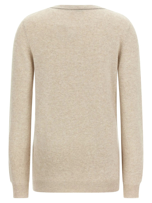 Cardigan Brunello Cucinelli en cachemire beige