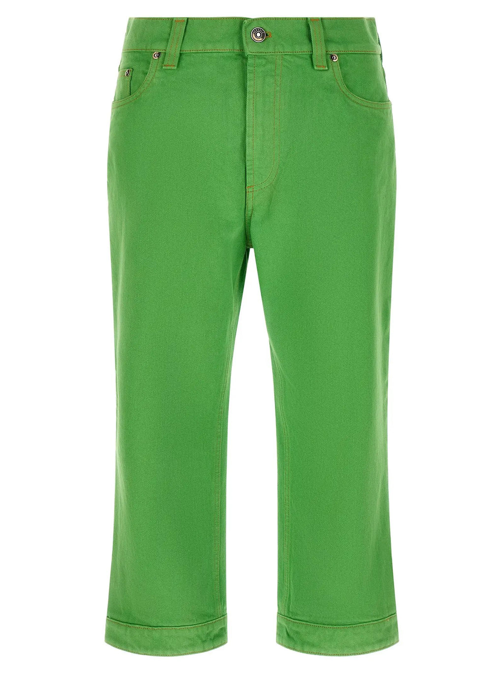 Versace Bicolor Cotton Cropped Jeans