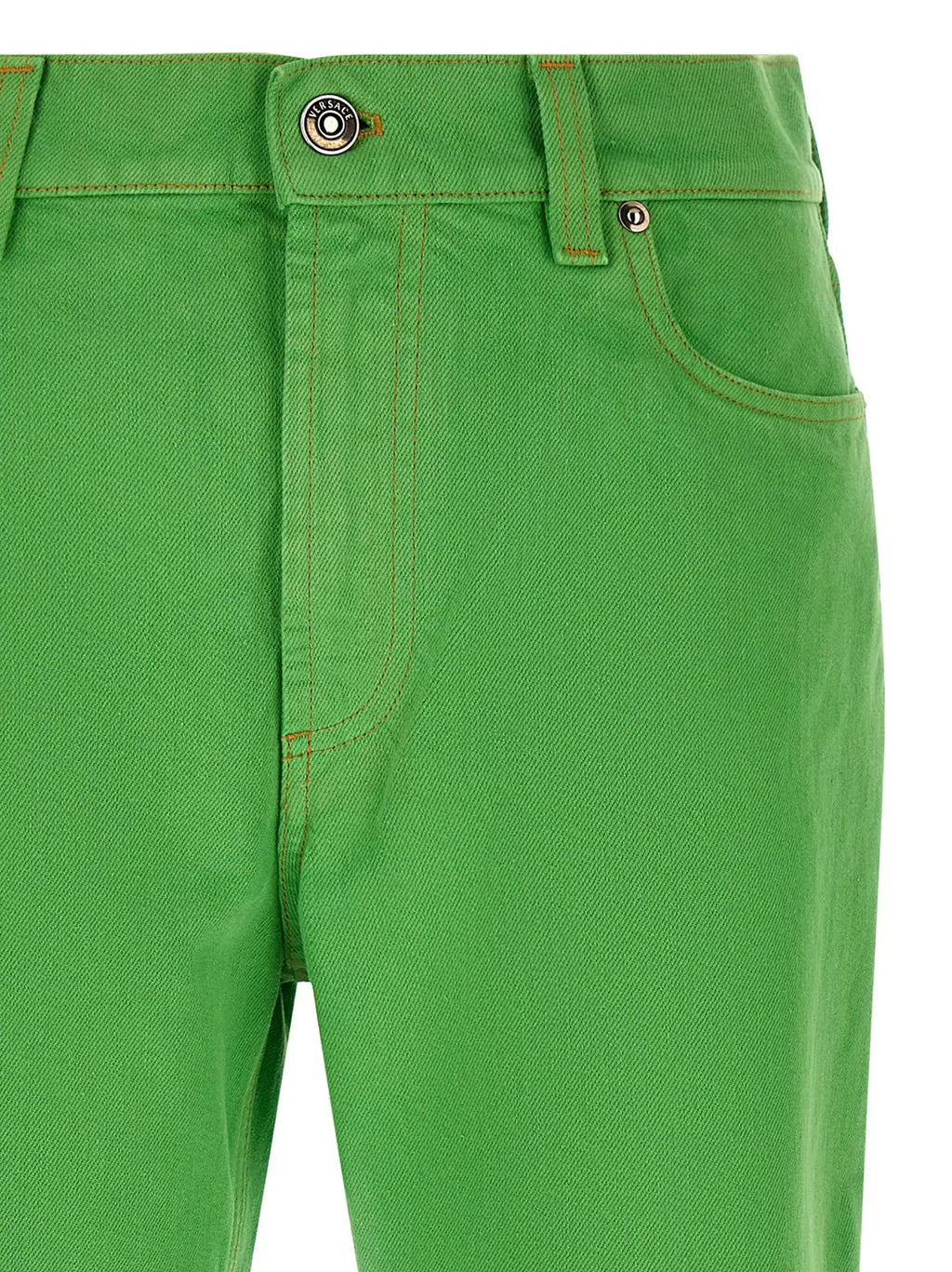 Versace Bicolor Cotton Cropped Jeans