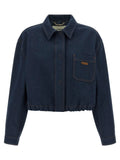 Veste en jean bleu en coton Fendi