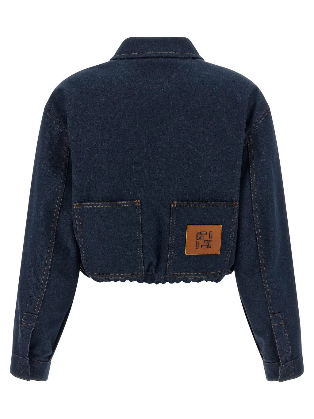 Veste en jean bleu en coton Fendi