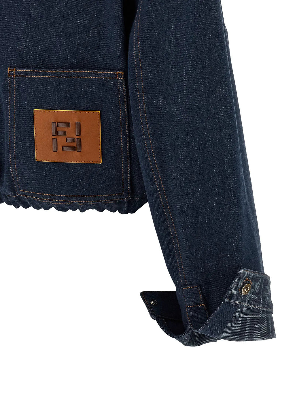 Veste en jean bleu en coton Fendi