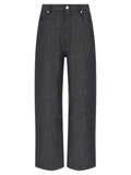 Fendi Gray Linen Straight-Leg Jeans