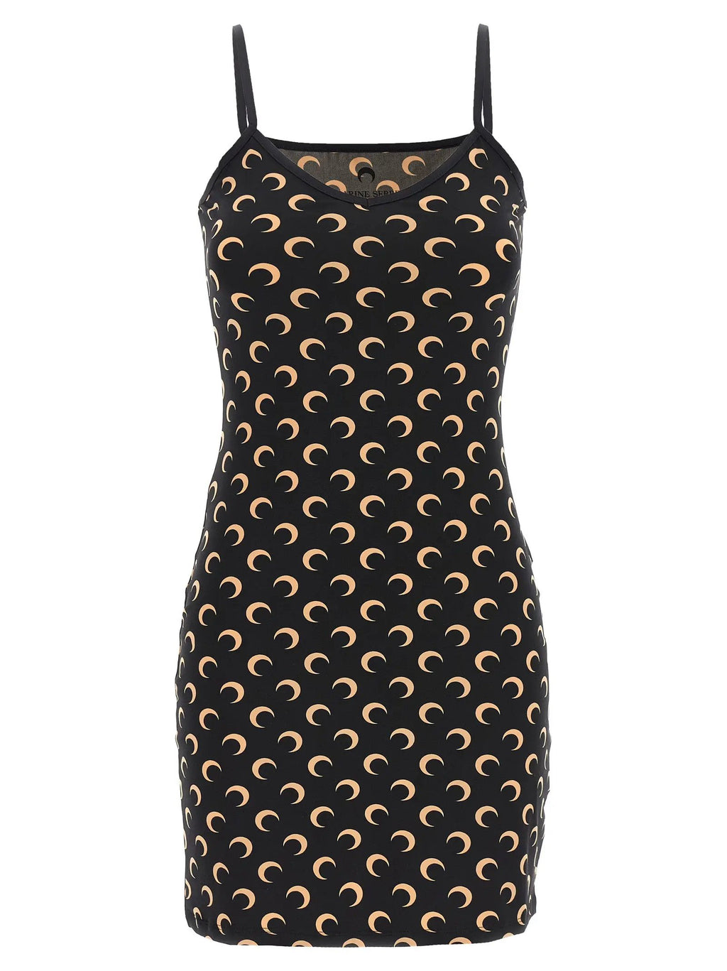 Marine Serre Black Polyamide Short Dress