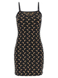 Marine Serre Black Polyamide Short Dress