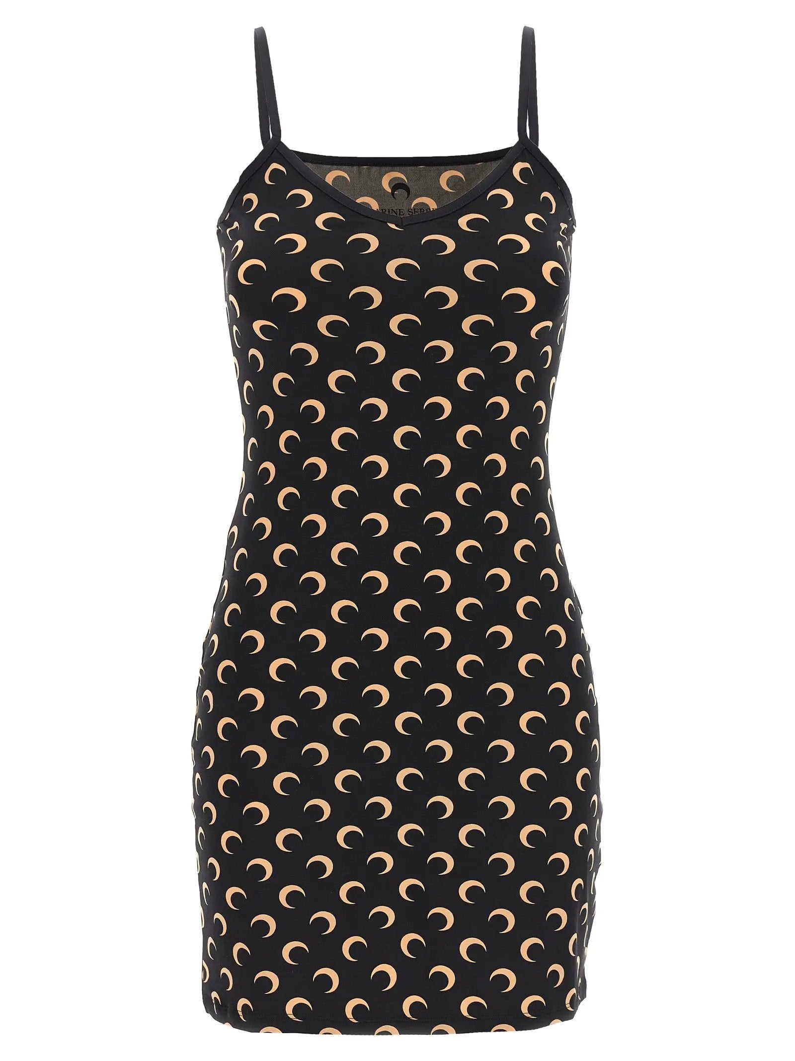 Marine Serre Black Polyamide Short Dress