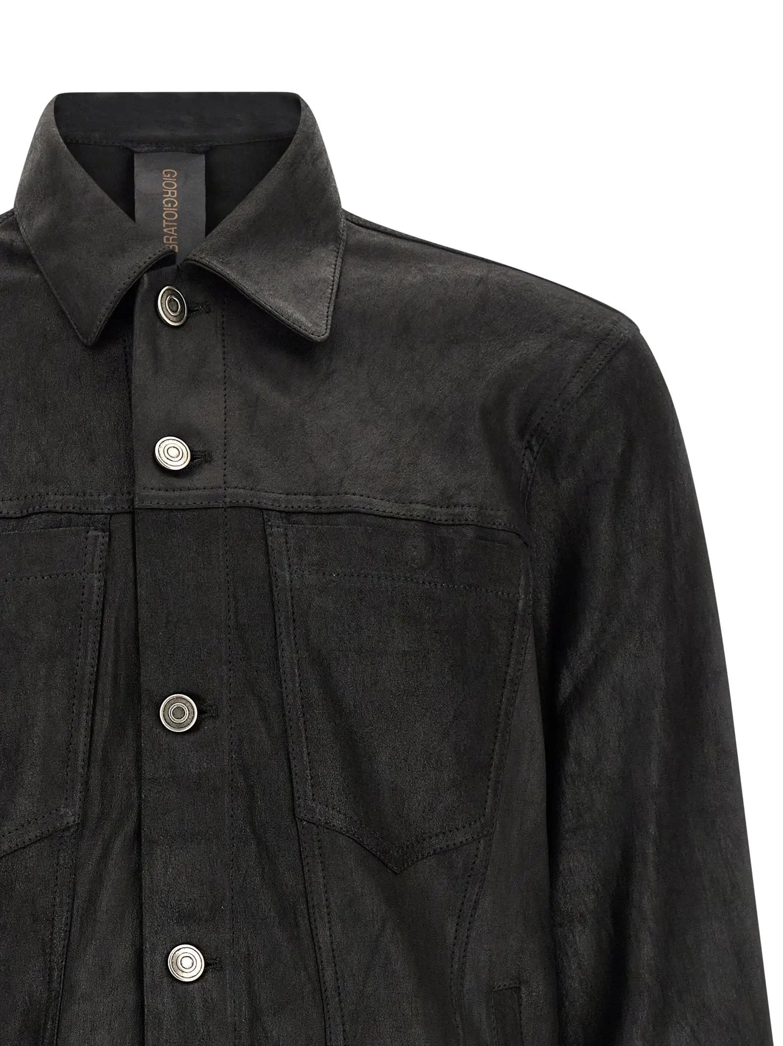 GIORGIO BRATO Black Lamb Leather Leather Jacket