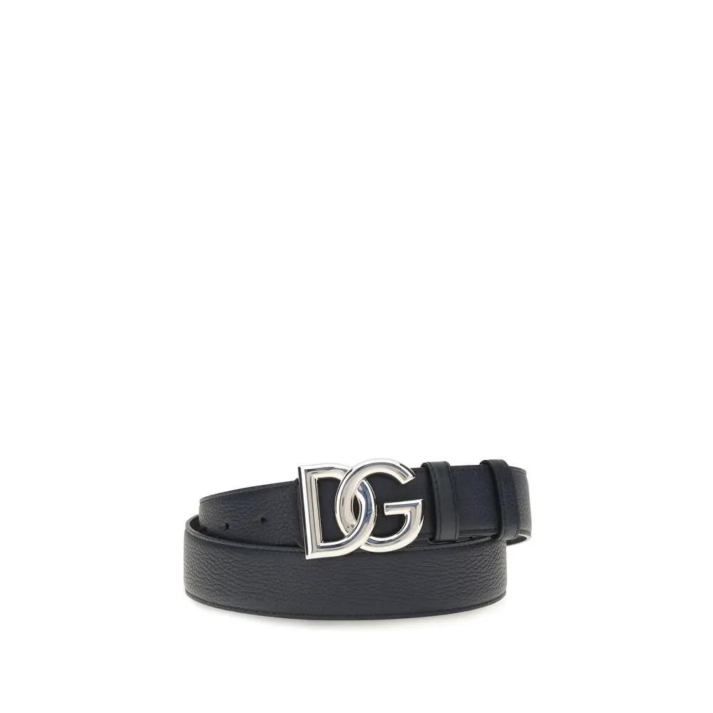 Ceinture Dolce &amp; Gabbana Bos Taurus Regular en cuir de veau noir