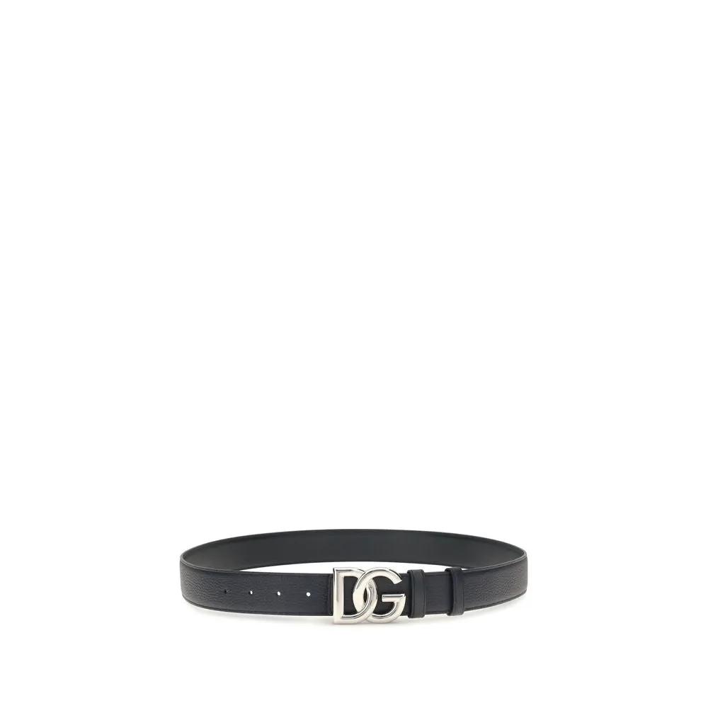 Ceinture Dolce &amp; Gabbana Bos Taurus Regular en cuir de veau noir
