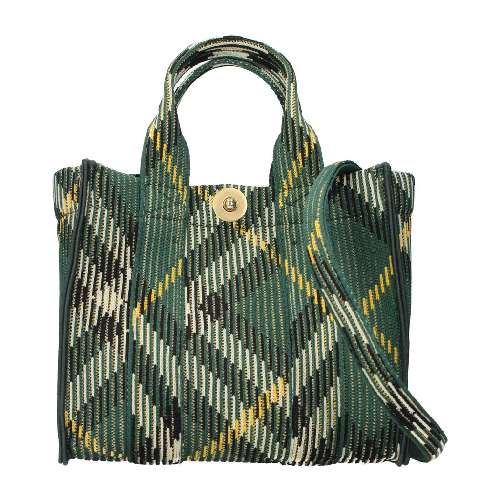 Burberry Green Fabric Handbag