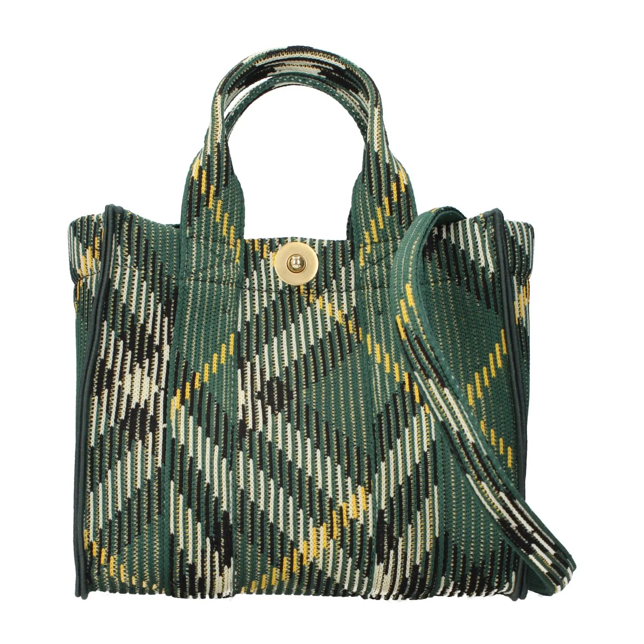 Burberry Green Fabric Handbag