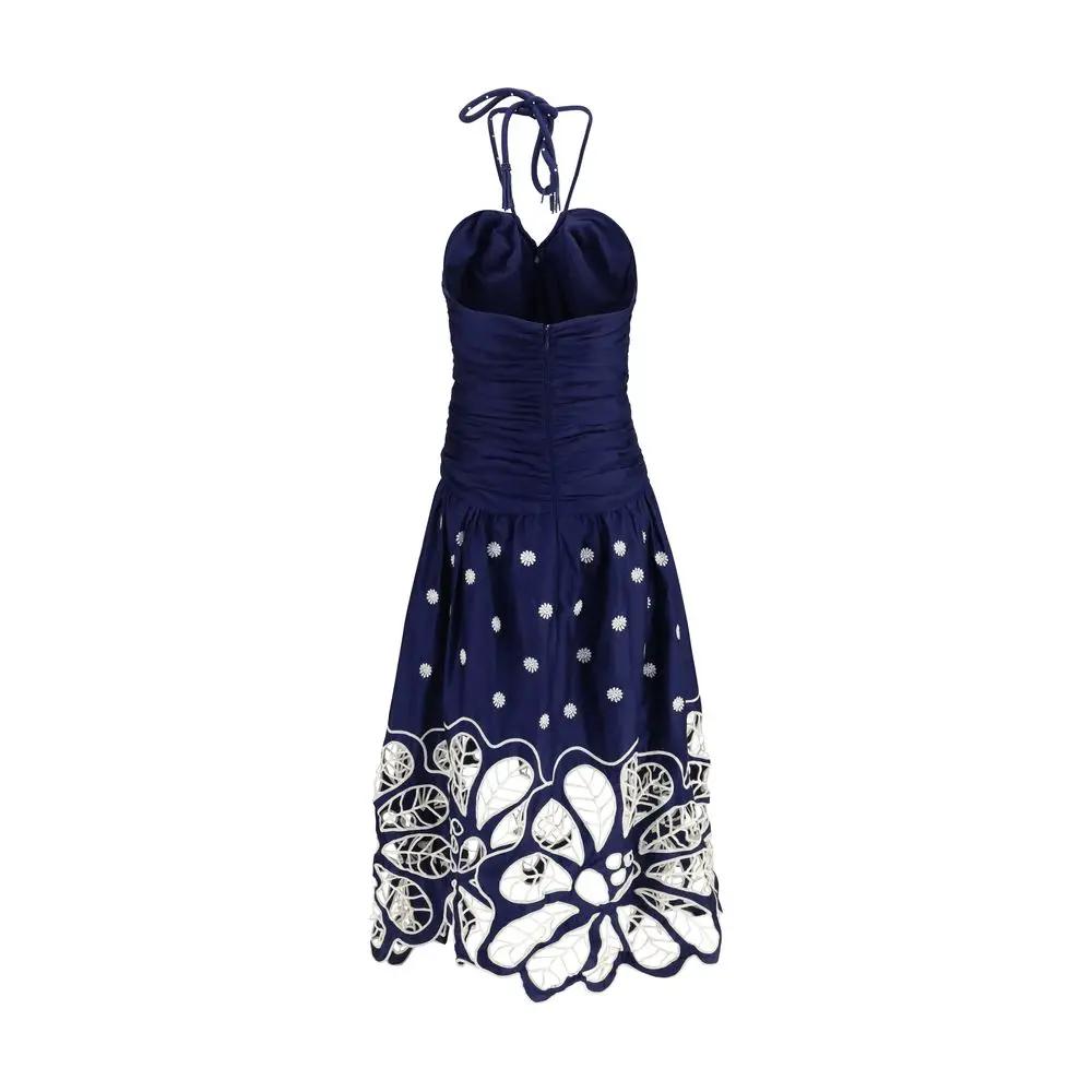 FARM RIO Blue Cotton Casual Dress