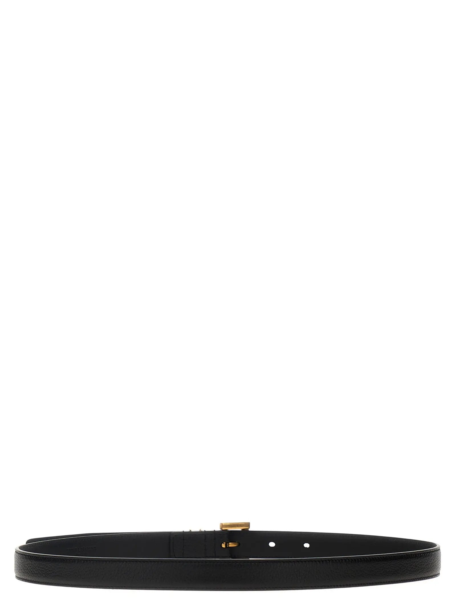 Ceinture Saint Laurent en veau noir