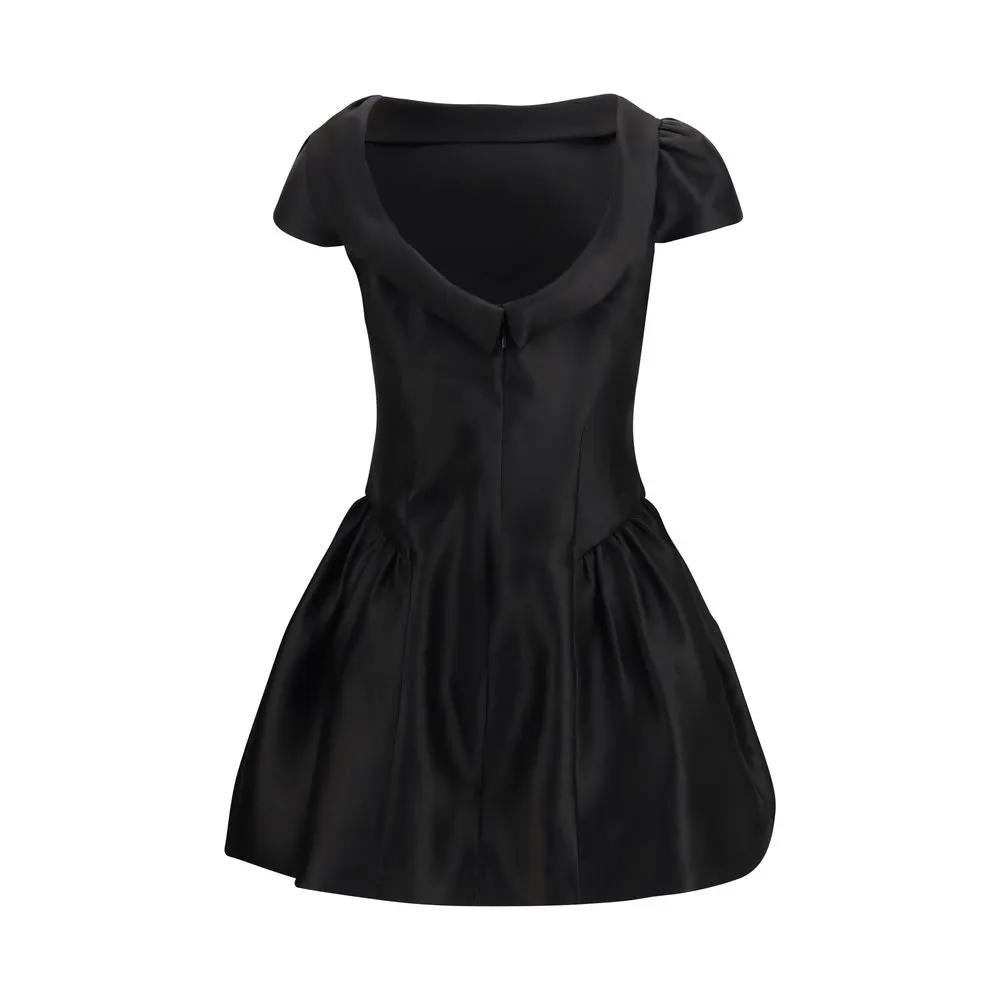 Self-Portrait Black Polyester Casual Dress