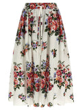 Jupe midi Dolce & Gabbana en coton blanc