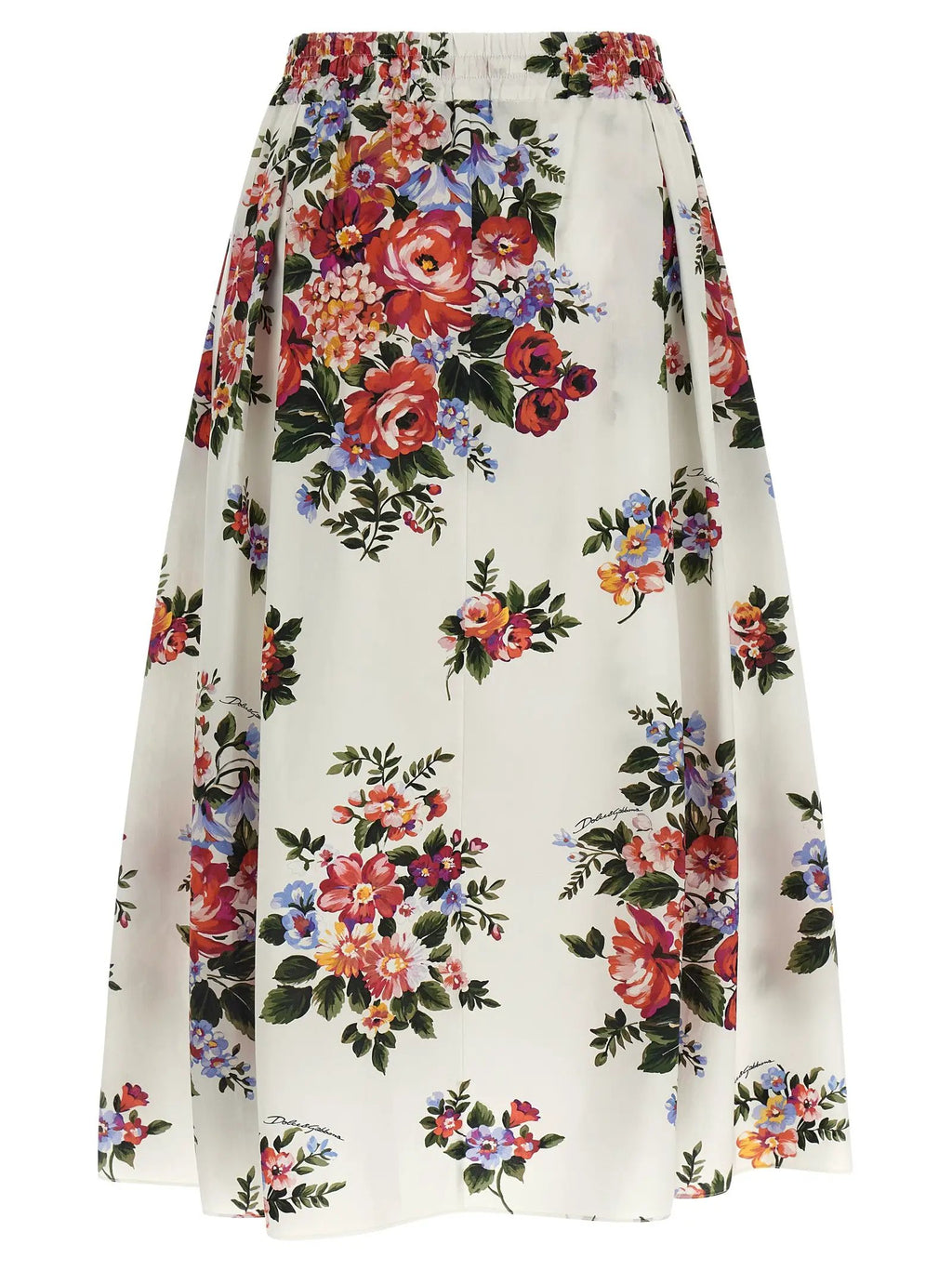 Jupe midi Dolce & Gabbana en coton blanc