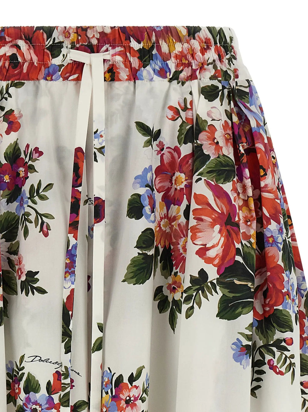 Jupe midi Dolce & Gabbana en coton blanc