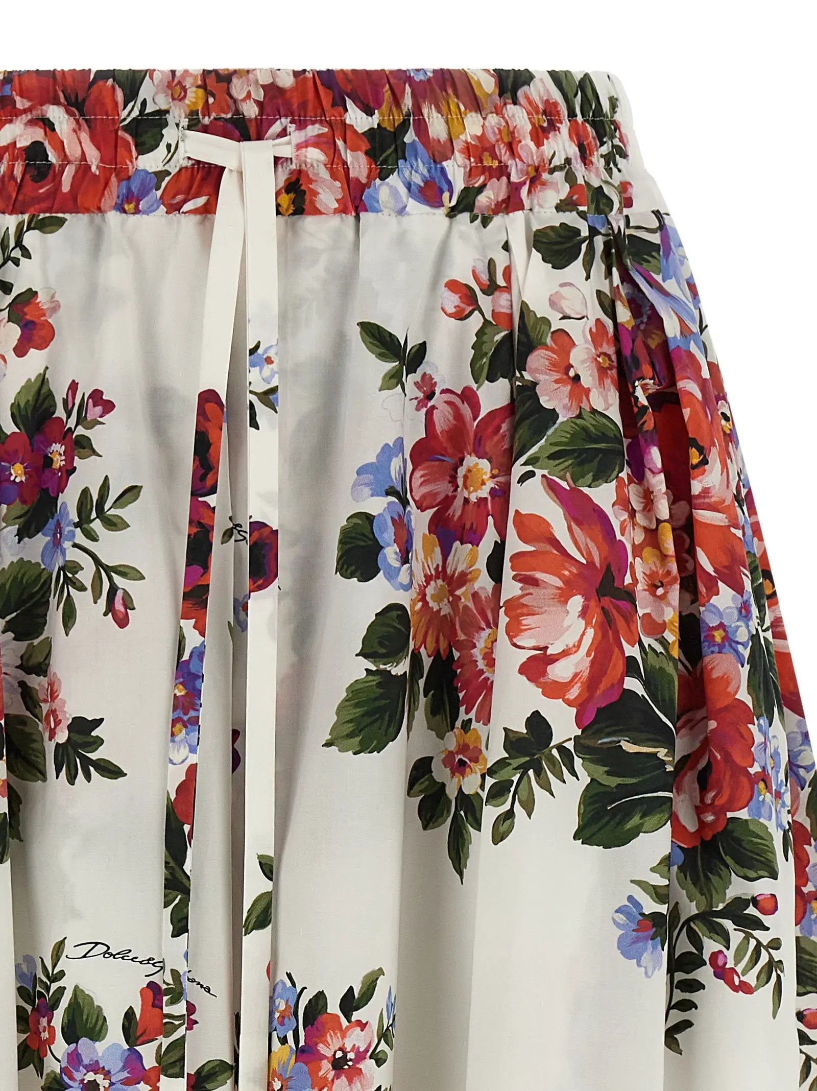 Jupe midi Dolce & Gabbana en coton blanc