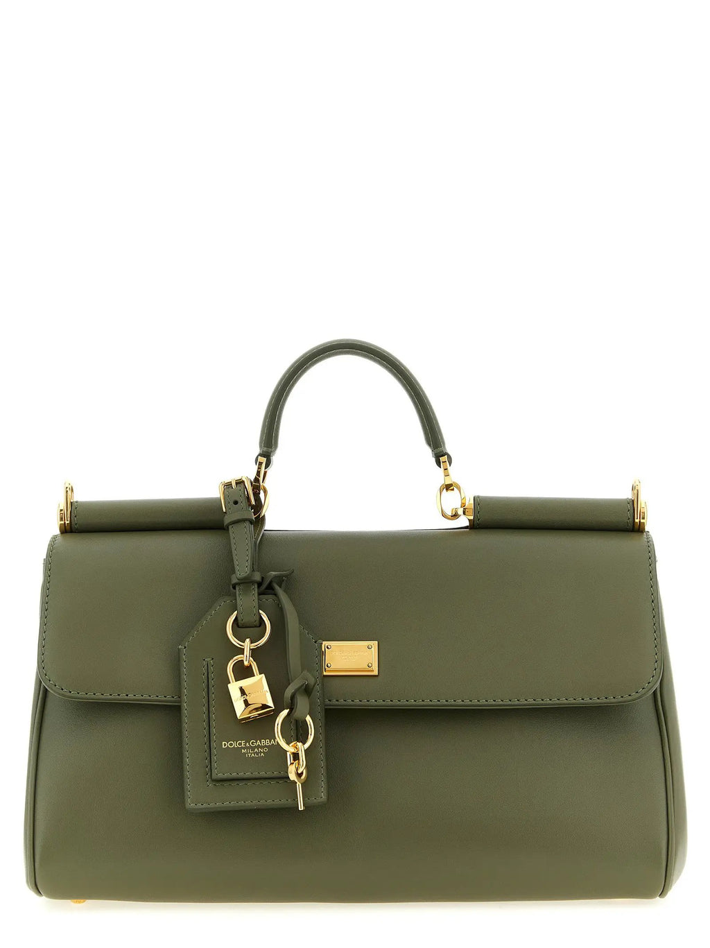 Sac à main bicolore en cuir de veau Dolce & Gabbana