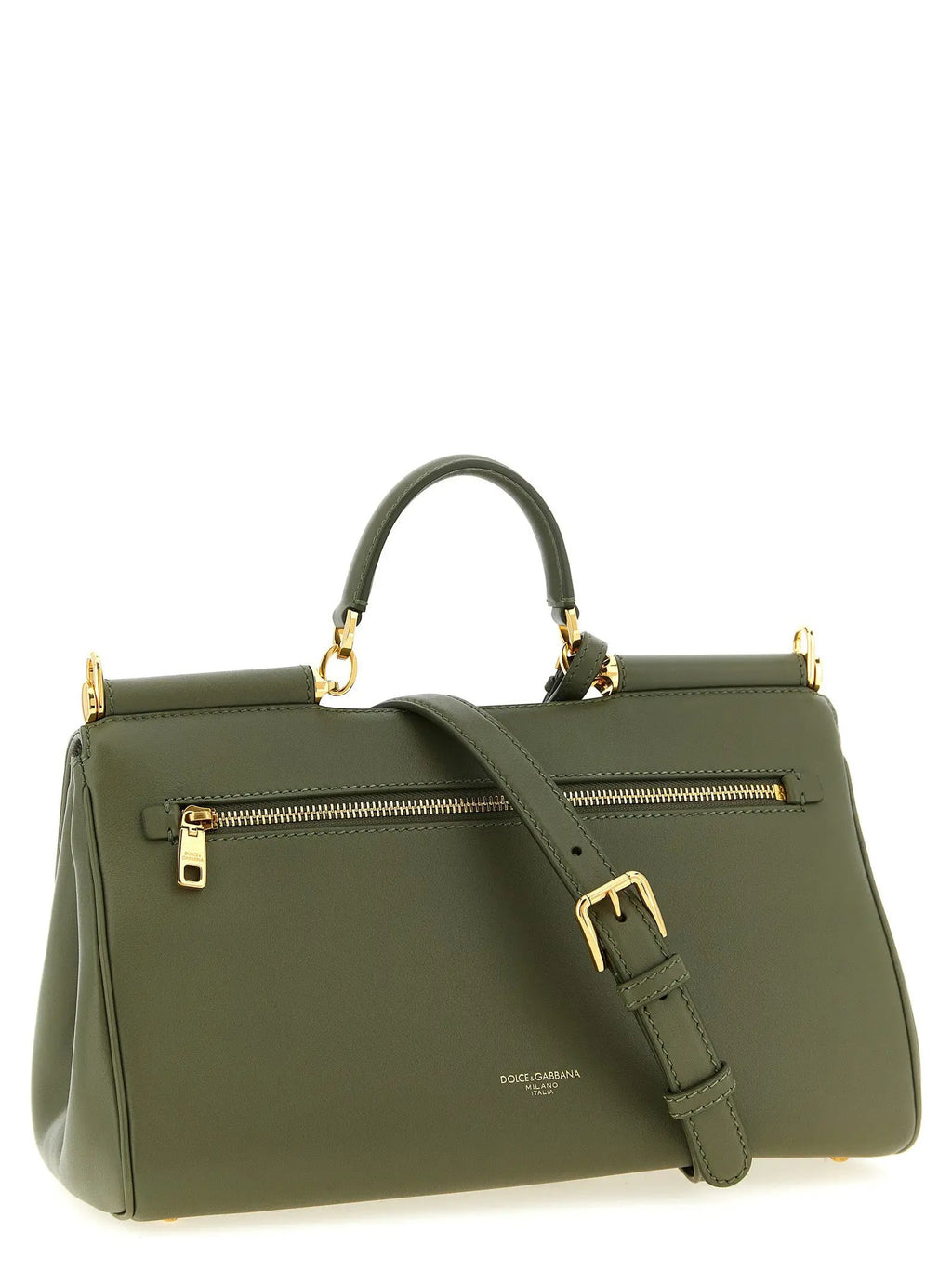 Sac à main bicolore en cuir de veau Dolce & Gabbana