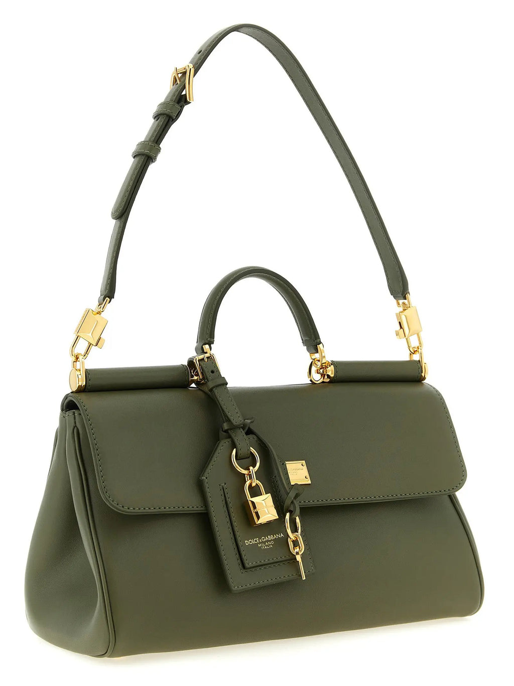 Sac à main bicolore en cuir de veau Dolce & Gabbana