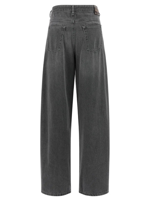 Jeans raccourcis en coton gris 'S Max Mara