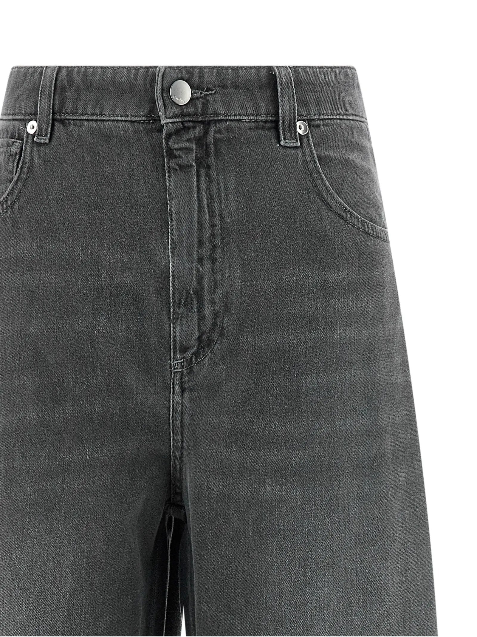 'S Max Mara Gray Cotton Cropped Jeans