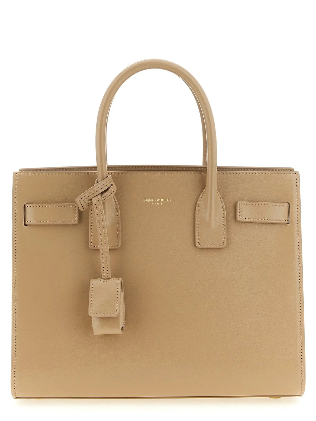 Saint Laurent Beige Calfskin Handbag