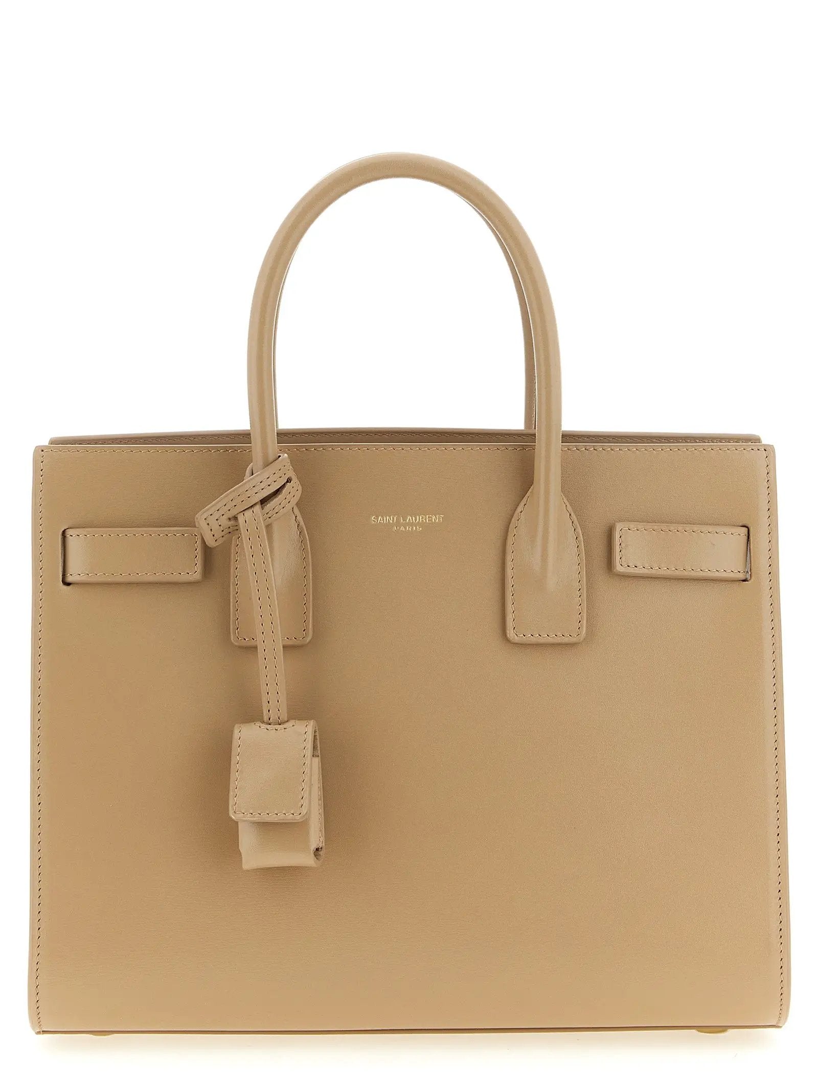 Saint Laurent Beige Calfskin Handbag