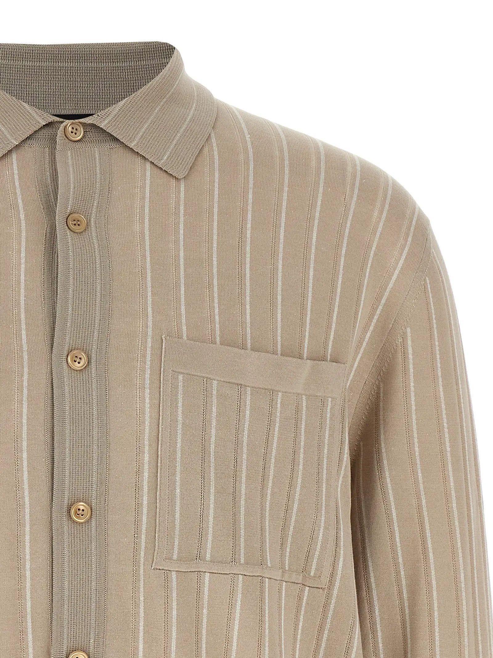 Brioni Beige Cotton Blouse
