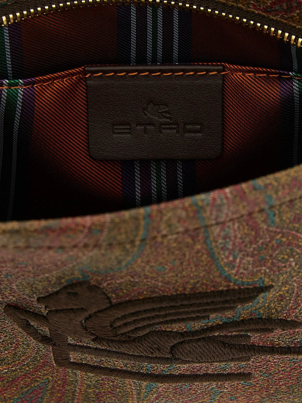 Etro Multicolor Cotton Clutch Bag